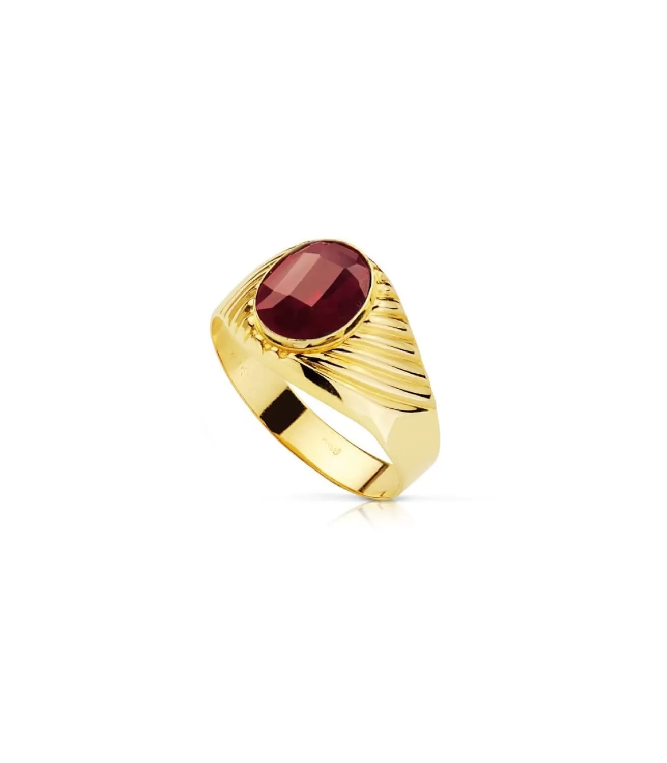 Sello Caballero Roberto Oro 18K Espinela Roja<Alda Joyeros Sale