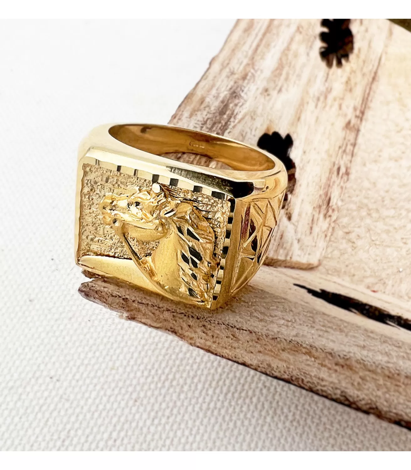Sello De Hombre Caballo Oro Amarillo 18K<Alda Joyeros Clearance