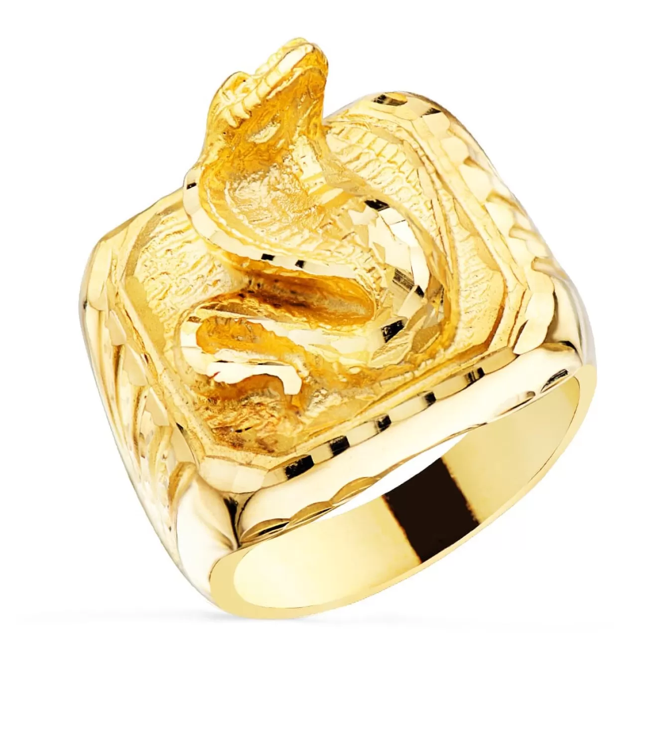 Sello De Hombre Serpiente Oro Amarillo 18K<Alda Joyeros New