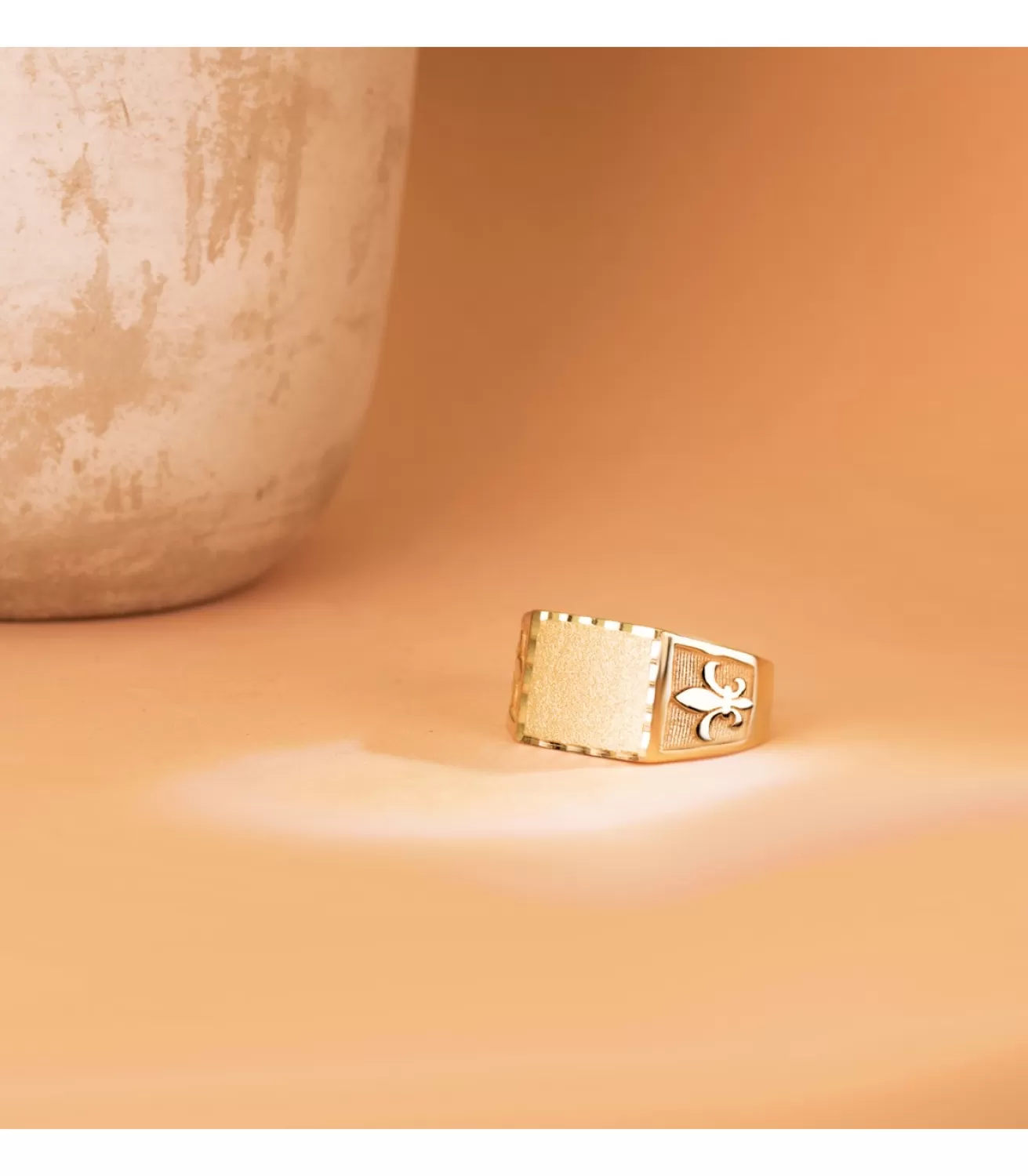 Sello De Oro Hombre Flor De Lis 18K<Alda Joyeros Online
