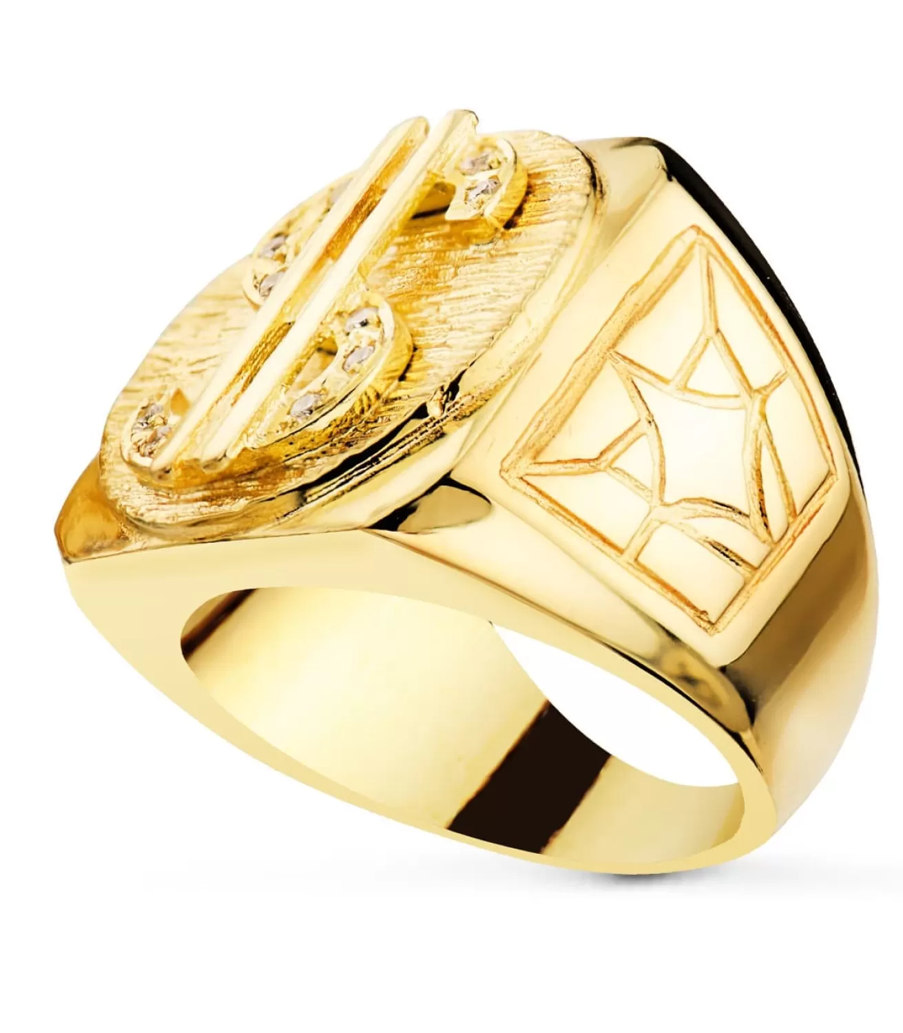 Sello Dolar Hombre De Oro Amarillo 18K<Alda Joyeros Online