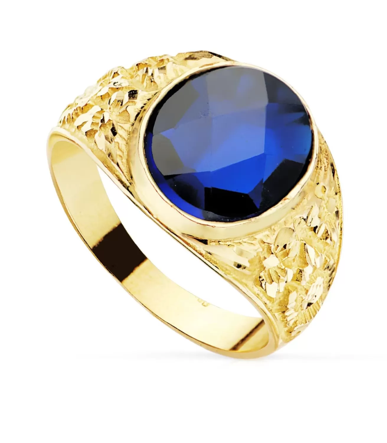 Sello Hombre Elias Oro Amarillo 18K Azul<Alda Joyeros Cheap