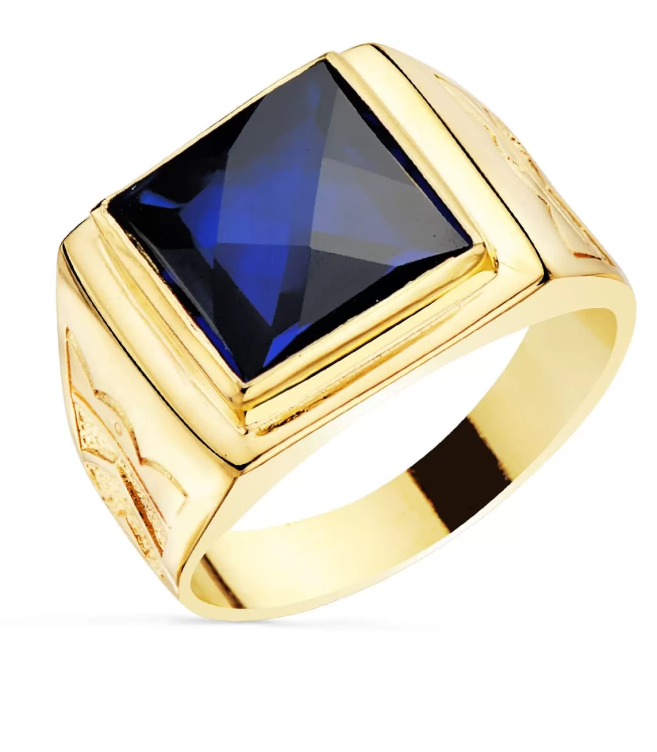 Sello Hombre Ezequiel Oro Amarillo 18K Azul<Alda Joyeros Best Sale
