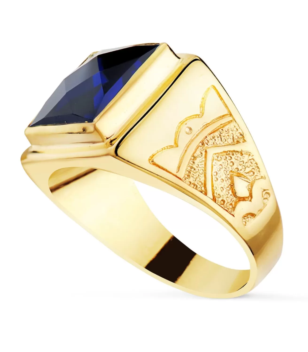 Sello Hombre Ezequiel Oro Amarillo 18K Azul<Alda Joyeros Best Sale