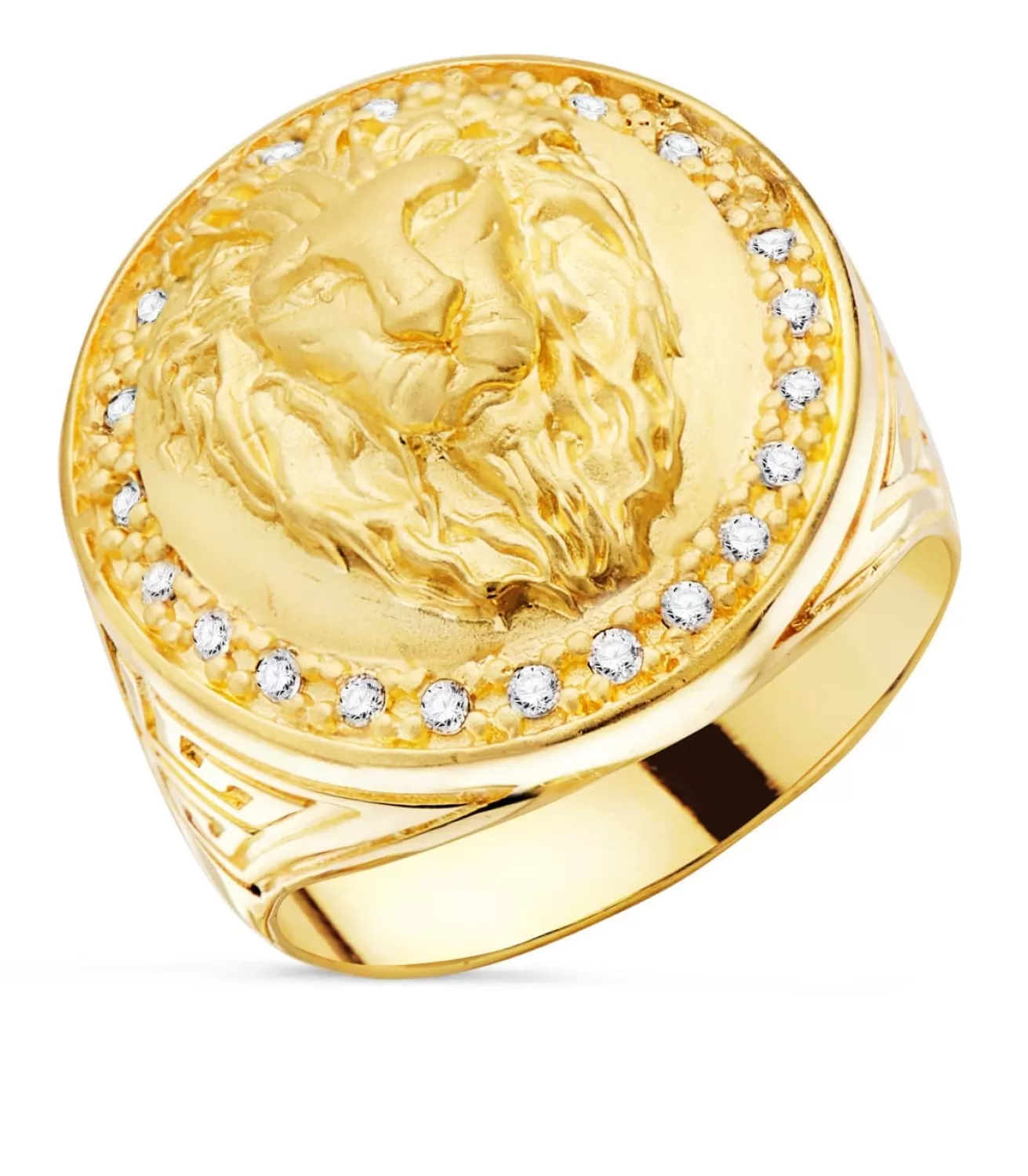 Sello Hombre Leon Greca Oro Amarillo 18 K<Alda Joyeros Hot