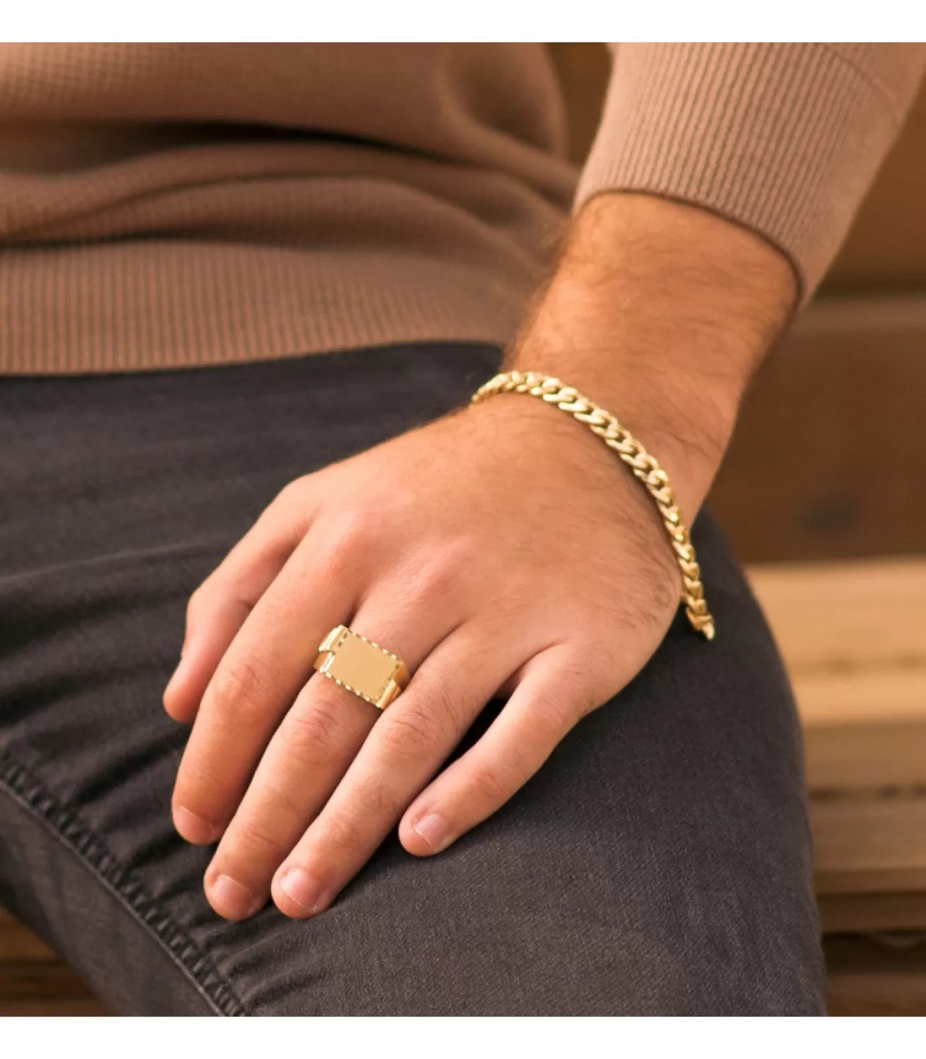 Sello Hombre Oro 18K Asier Macizo<Alda Joyeros Flash Sale