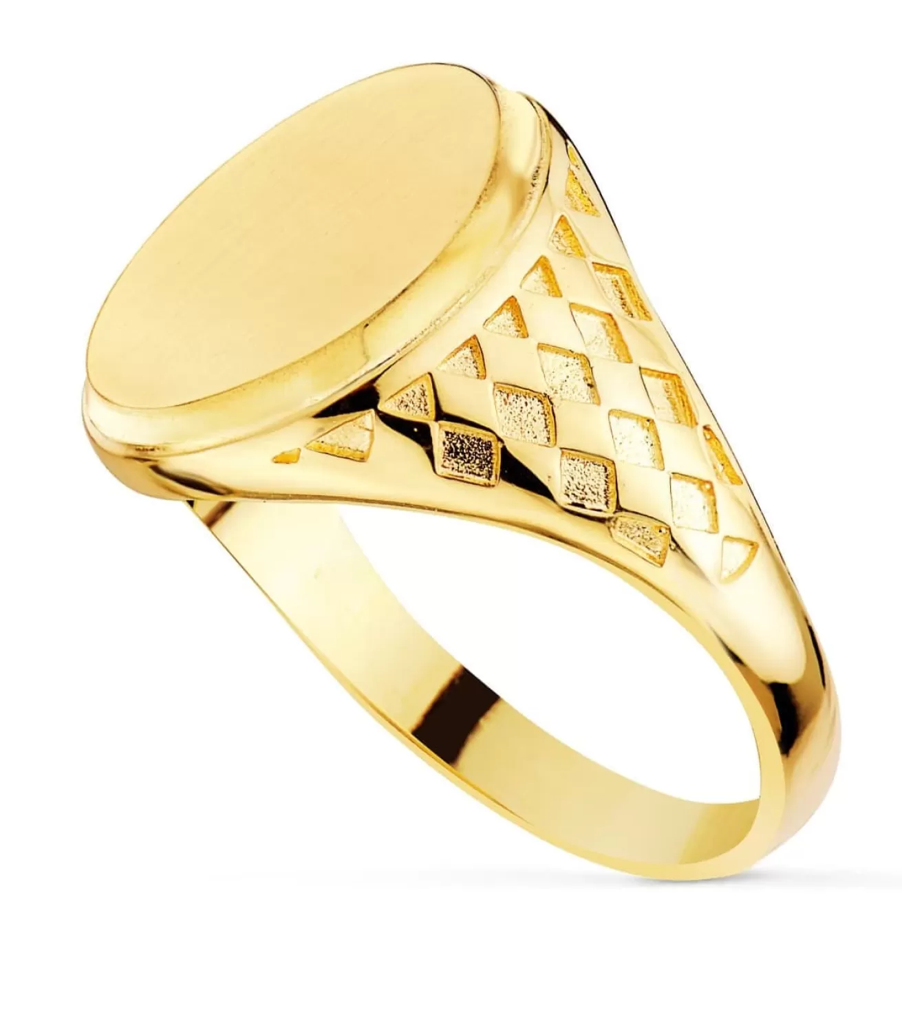 Sello Hombre Oro Amarillo 18K Rombos<Alda Joyeros Online
