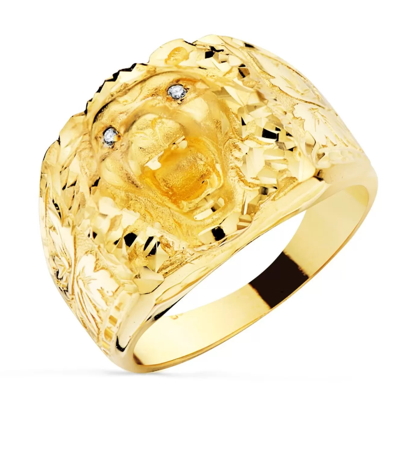 Sello Leon Hombre Oro Amarillo 18K Circonitas<Alda Joyeros Clearance