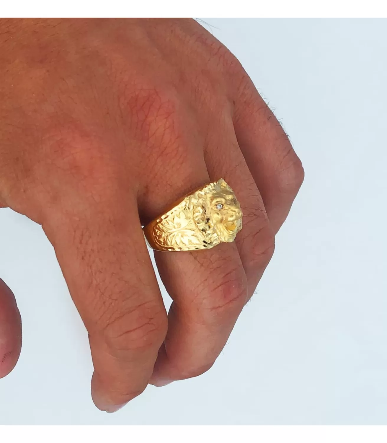 Sello Leon Hombre Oro Amarillo 18K Circonitas<Alda Joyeros Clearance