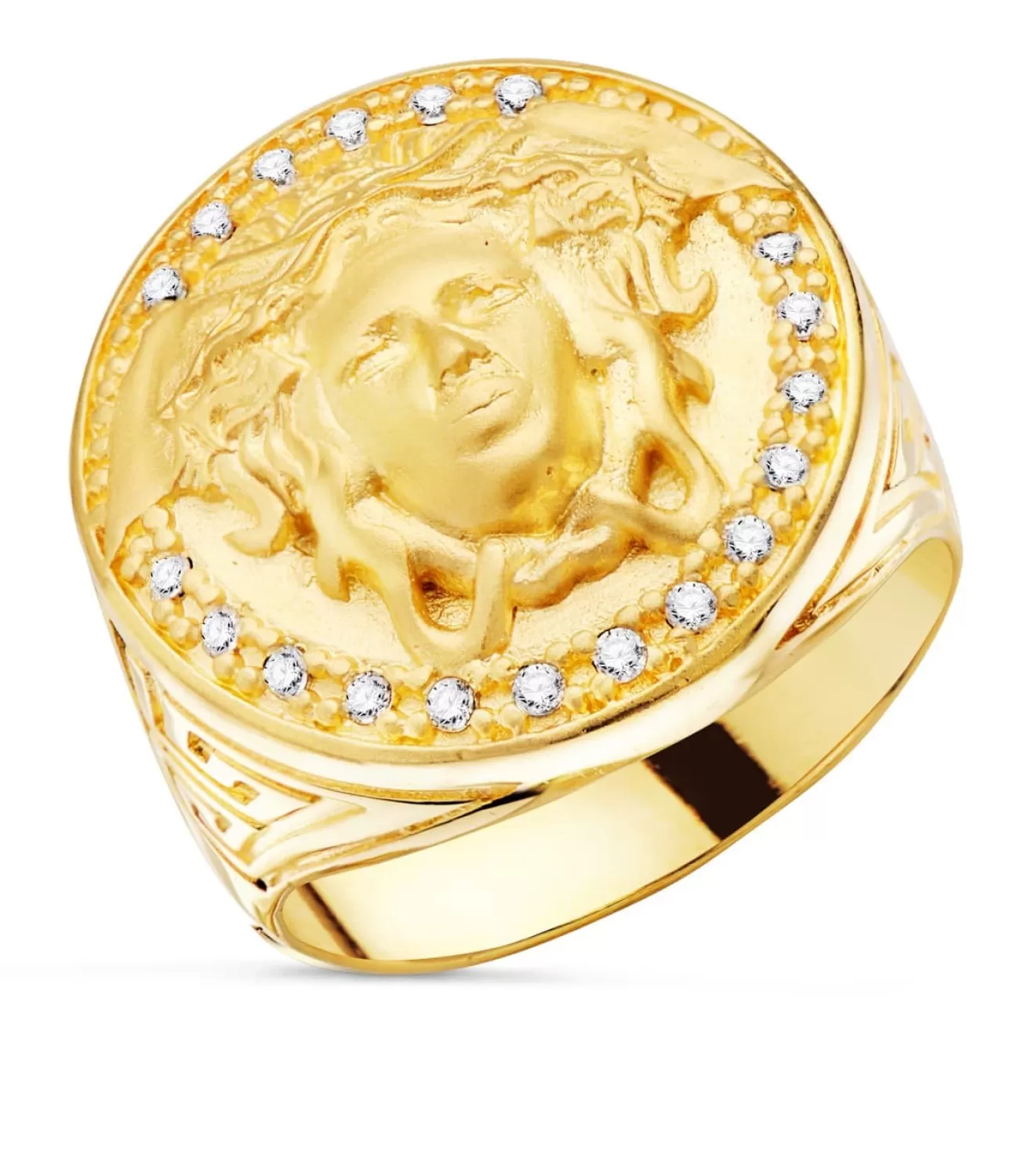 Sello Medusa Greca Oro Amarillo 18 K<Alda Joyeros Discount