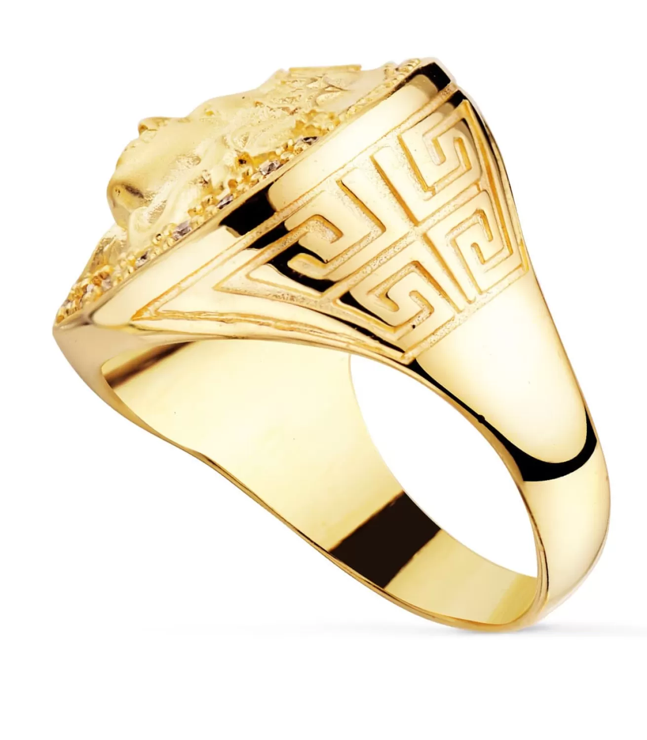 Sello Medusa Greca Oro Amarillo 18 K<Alda Joyeros Discount