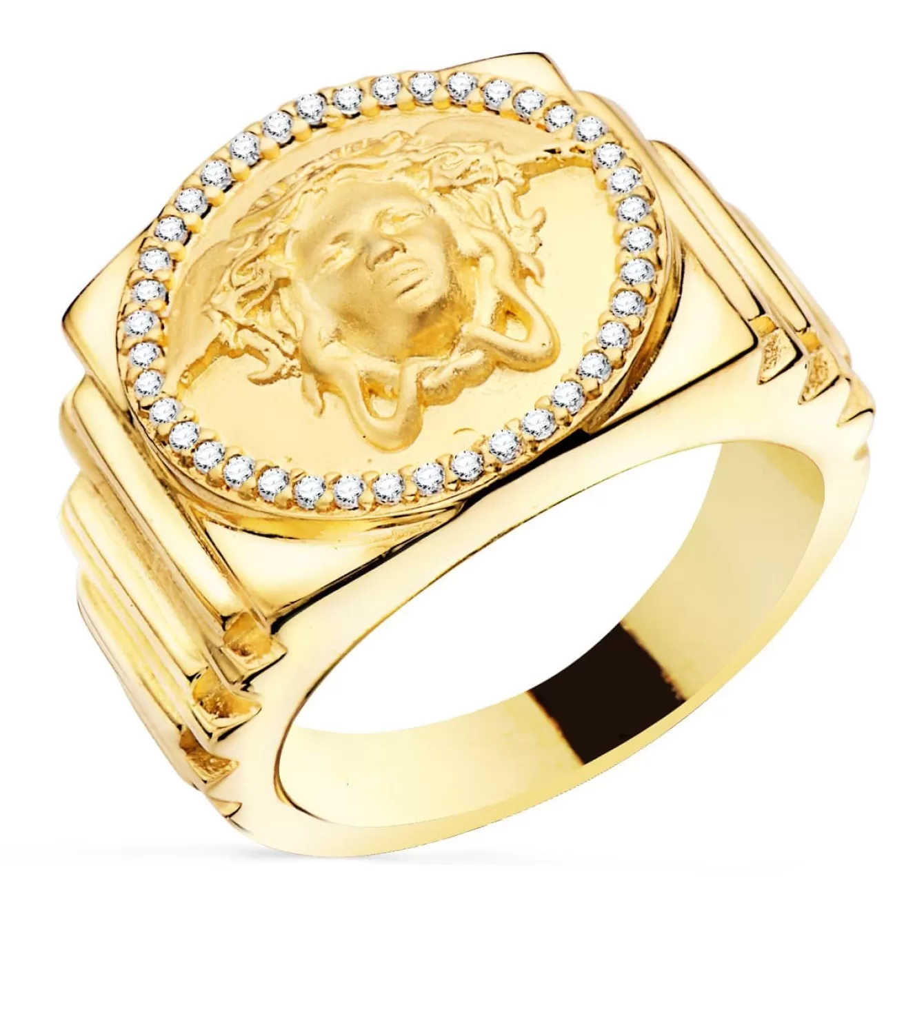 Sello Medusa Oro Amarillo 18K Circonitas<Alda Joyeros Clearance