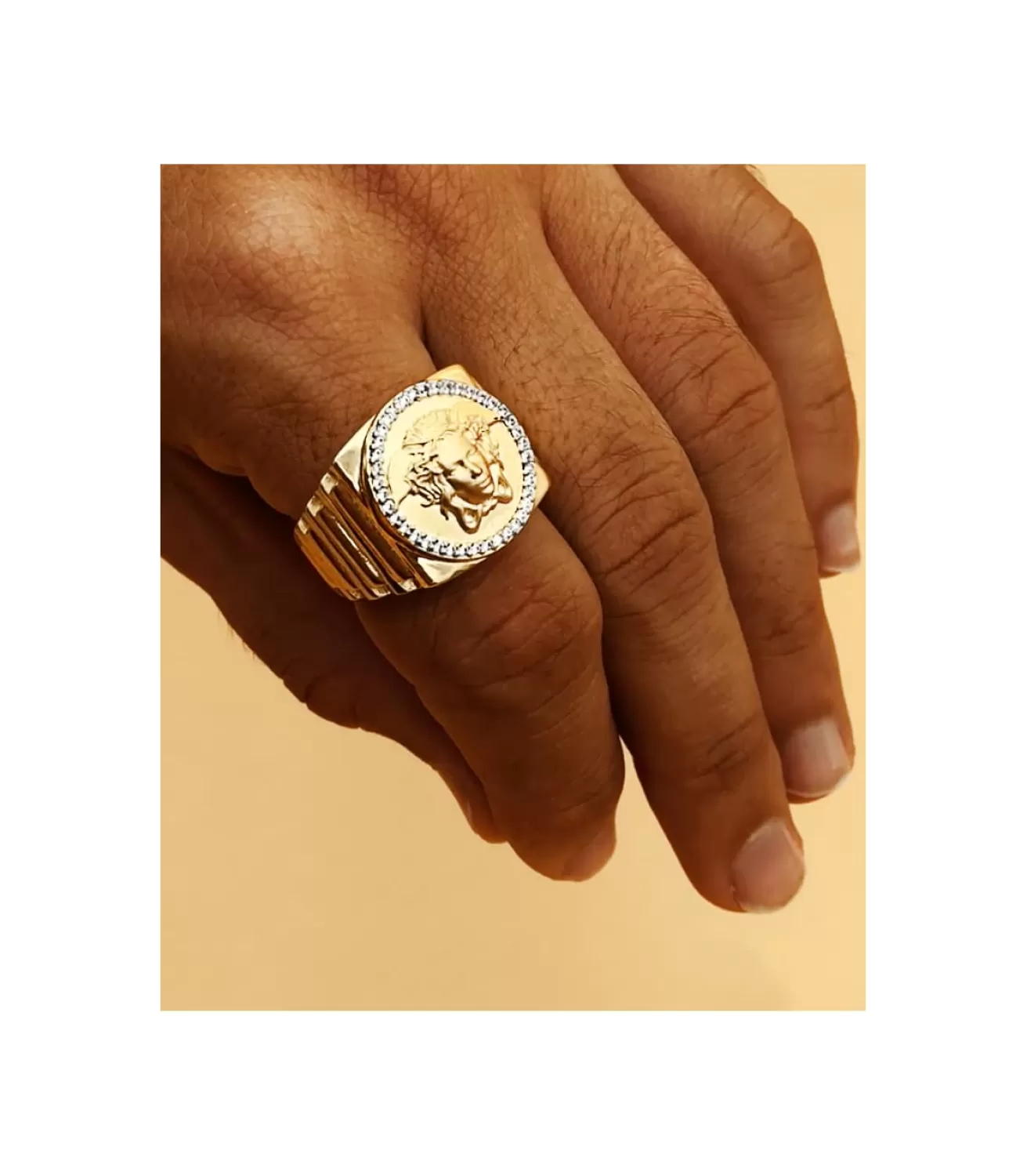 Sello Medusa Oro Amarillo 18K Circonitas<Alda Joyeros Clearance