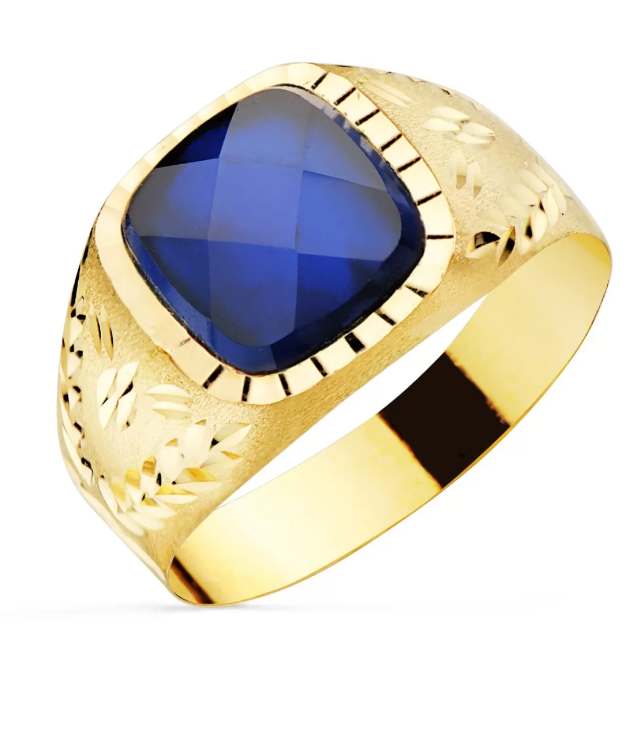 Sello Oro Hombre Hugo 18K Spinel Azul<Alda Joyeros Cheap