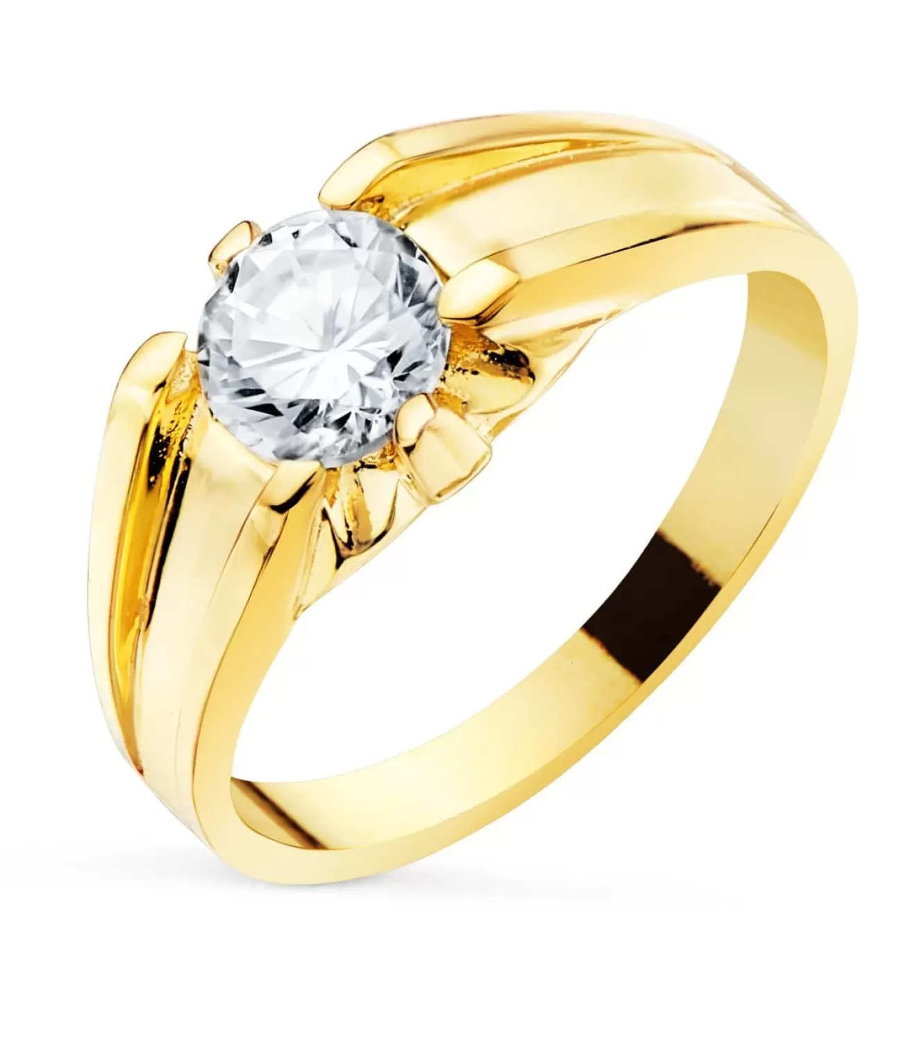 Solitario Hombre Cesar Amarillo Oro 18K<Alda Joyeros Cheap