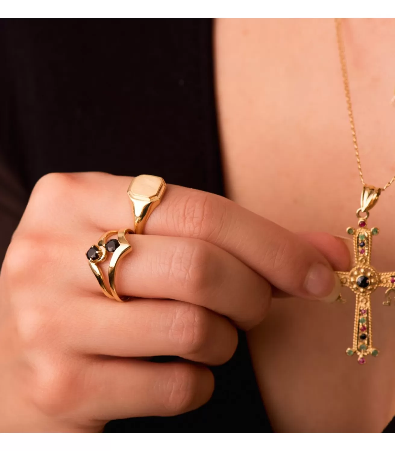 Solitario Idilio Peak Zafiro Oro Amarillo 18K<Alda Joyeros Outlet