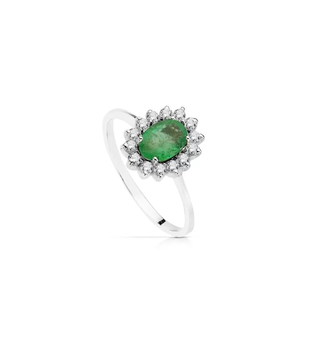 Sortija Blanca Zaida Esmeralda 18 Ktes<Alda Joyeros Fashion
