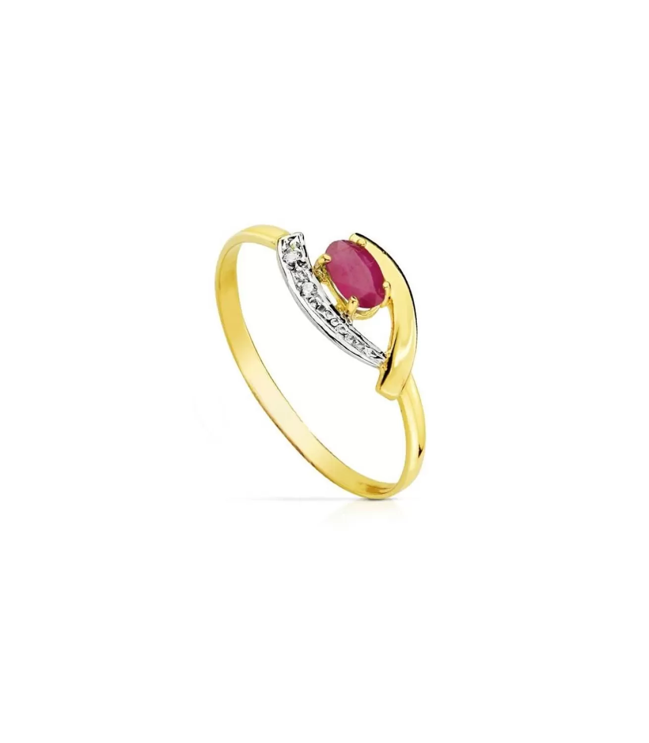 Sortija Juliette Rubi Oro Bicolor 18K<Alda Joyeros New