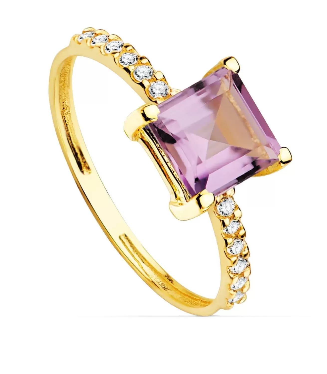 Sortija Mineral Oro Amarillo 18K Amatista<Alda Joyeros Flash Sale