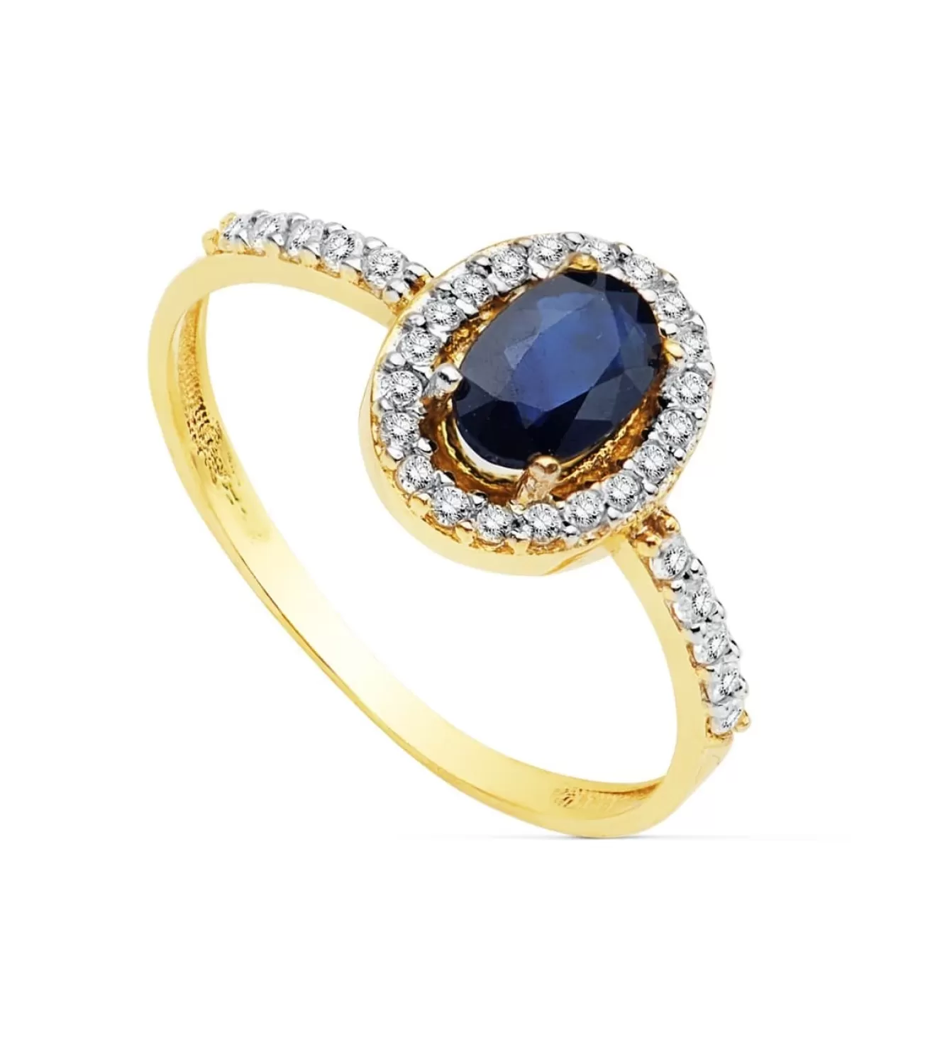 Sortija Mujer Oro Bicolor 18K Ginebra Piedra Zafiro<Alda Joyeros Fashion