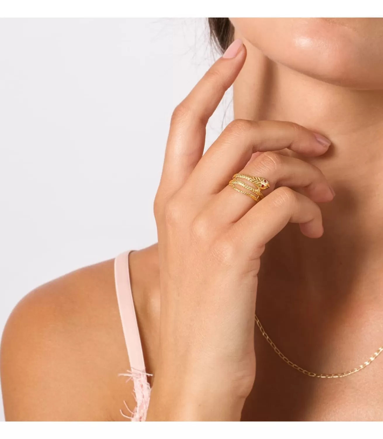 Sortija Mujer Serpiente Oro Amarillo 18K Rubi<Alda Joyeros Best Sale