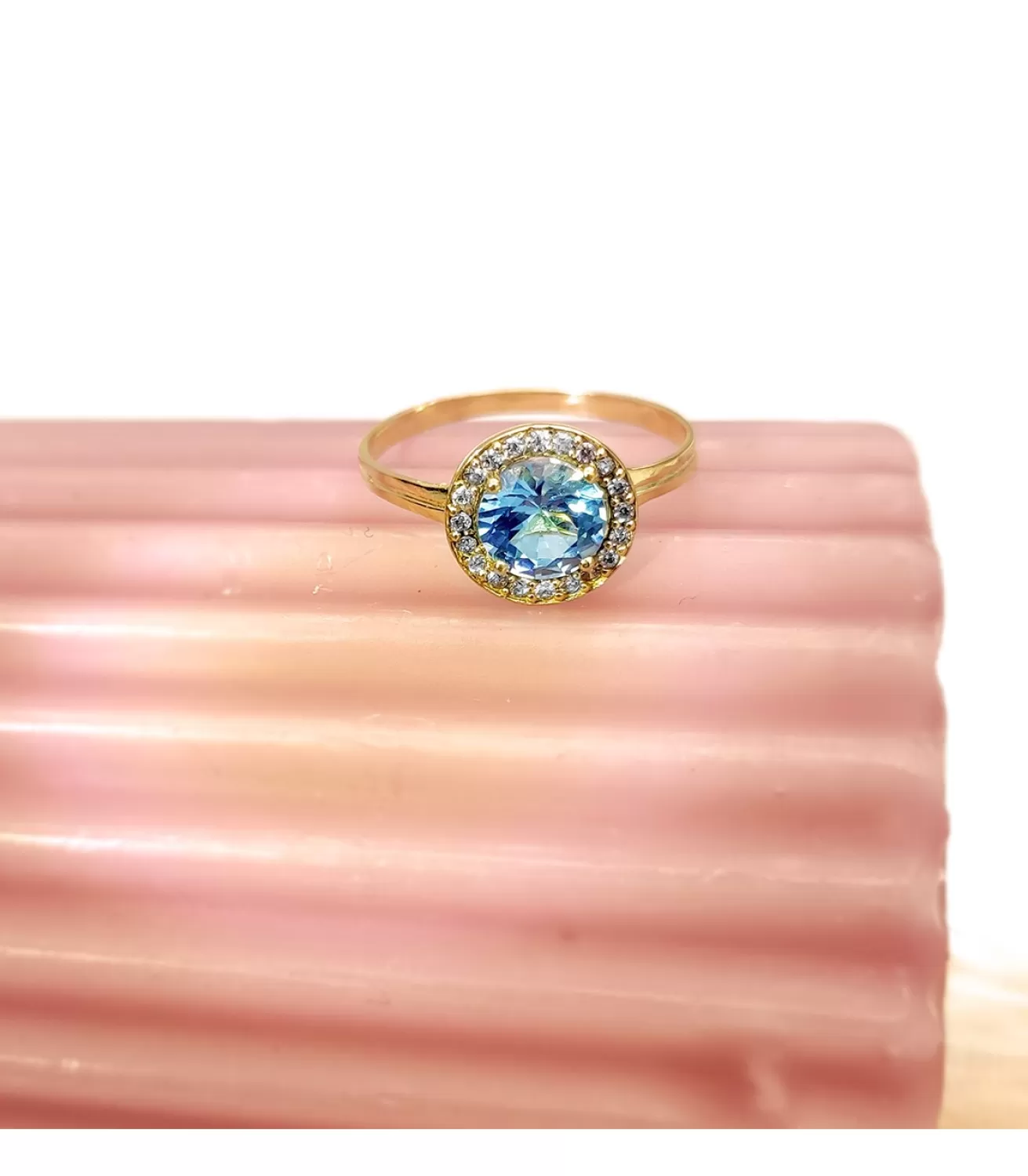 Sortija Oro Amarillo Candida Aguamarina 18 Ktes<Alda Joyeros Online