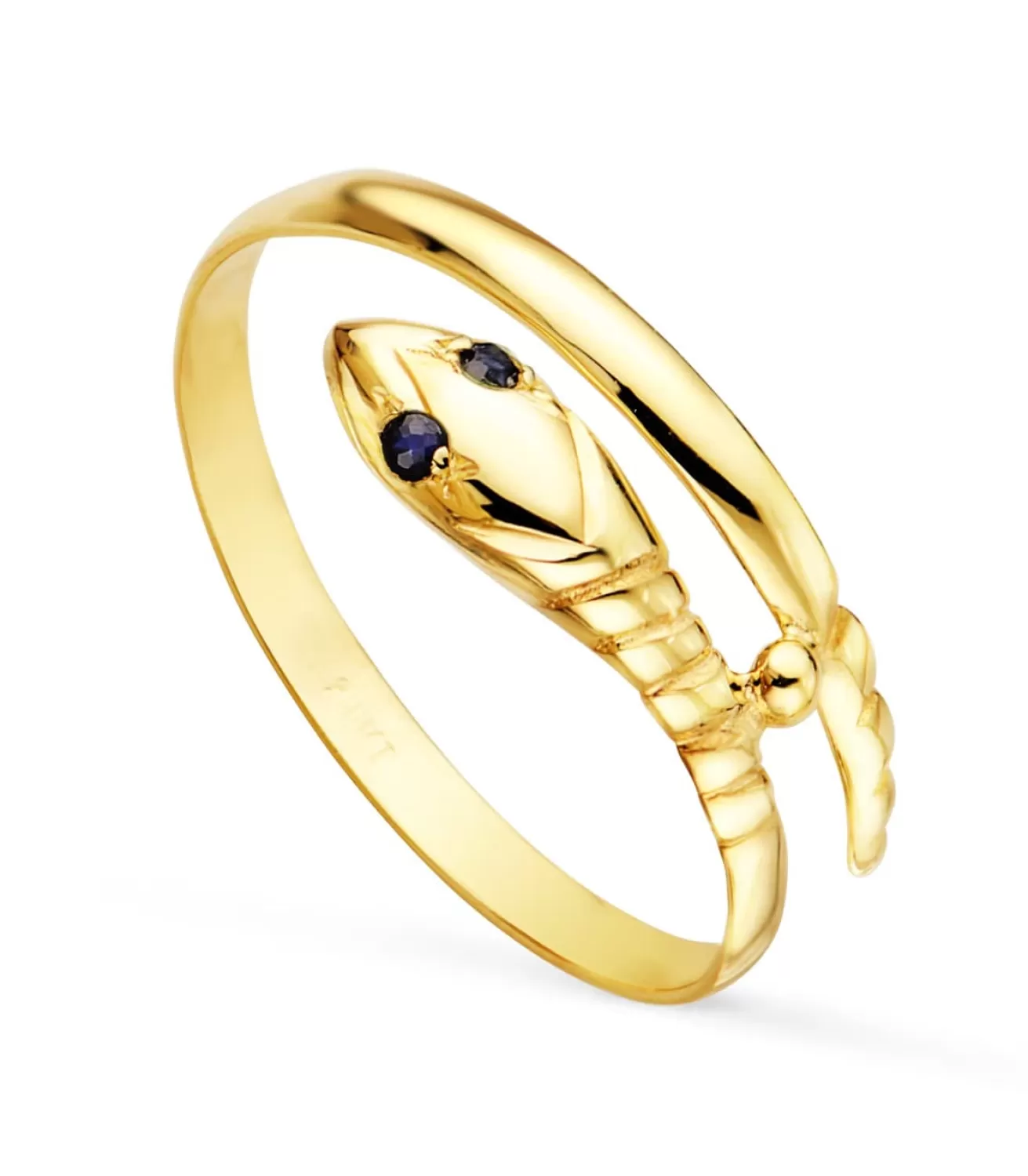 Sortija Oro Amarillo Serpiente 18K Zafiro<Alda Joyeros Fashion