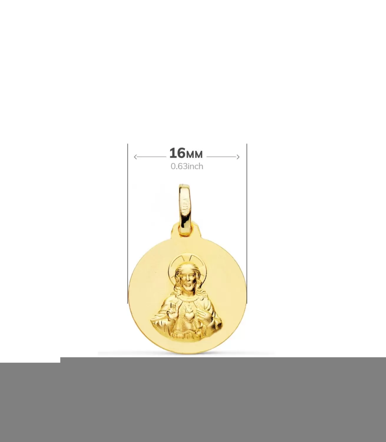 V. Carmen Y C. Jesus Oro 18K Escapulario 16Mm<Alda Joyeros Online