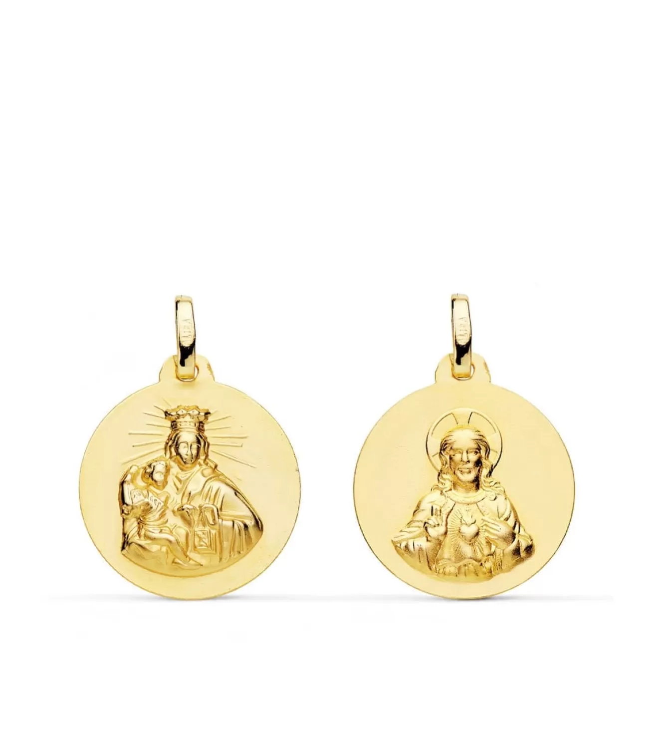 V. Carmen Y C. Jesus Oro 18K Escapulario 18Mm<Alda Joyeros Outlet