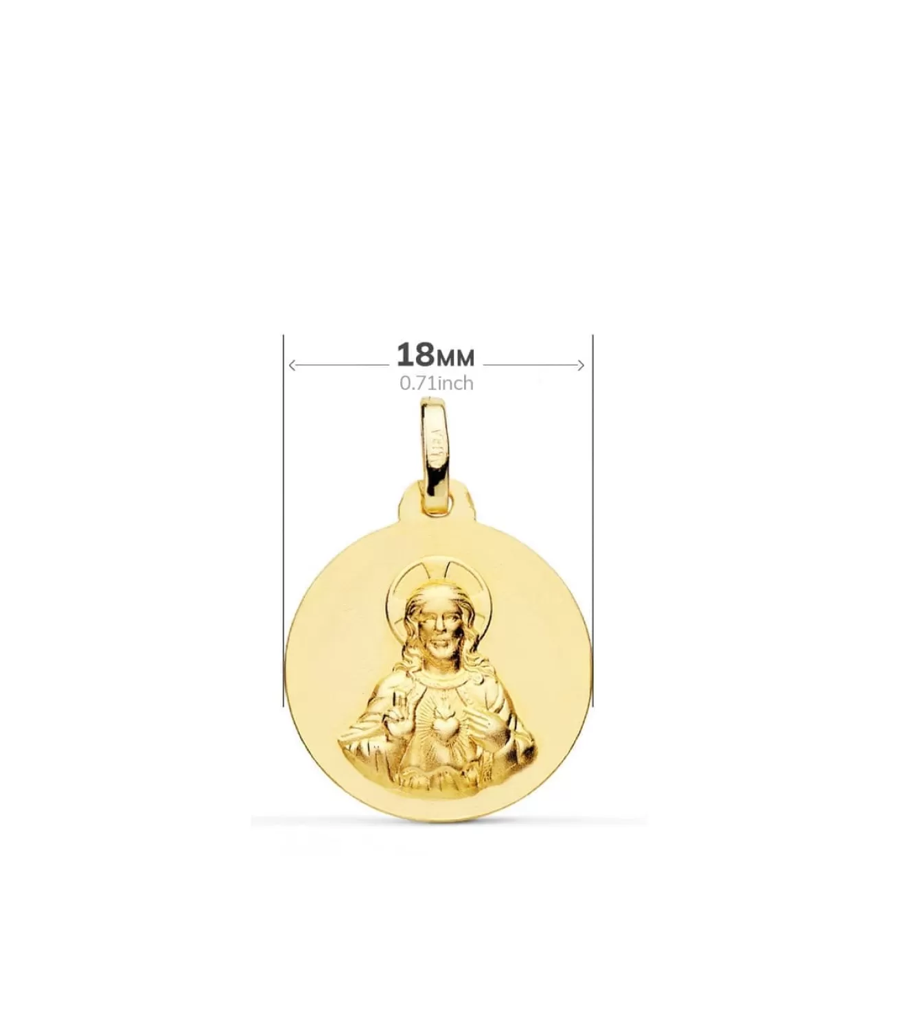 V. Carmen Y C. Jesus Oro 18K Escapulario 18Mm<Alda Joyeros Outlet