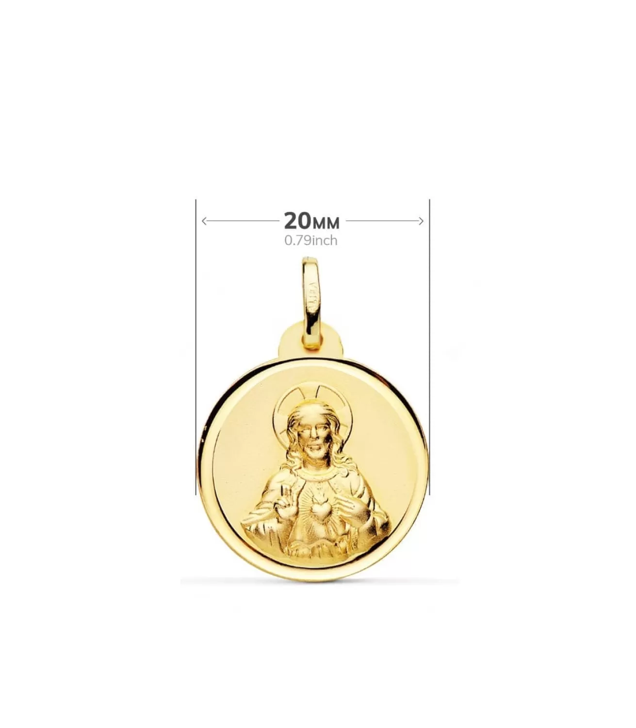V. Carmen Y C. Jesus Oro 18K Escapulario Bisel 20Mm<Alda Joyeros Best Sale