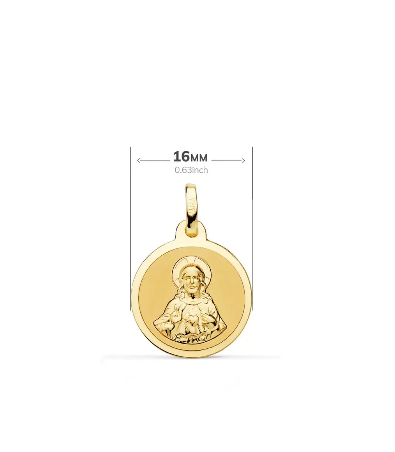 V. Carmen Y C. Jesus Oro 18K Escapulario Brillo 16Mm<Alda Joyeros Best