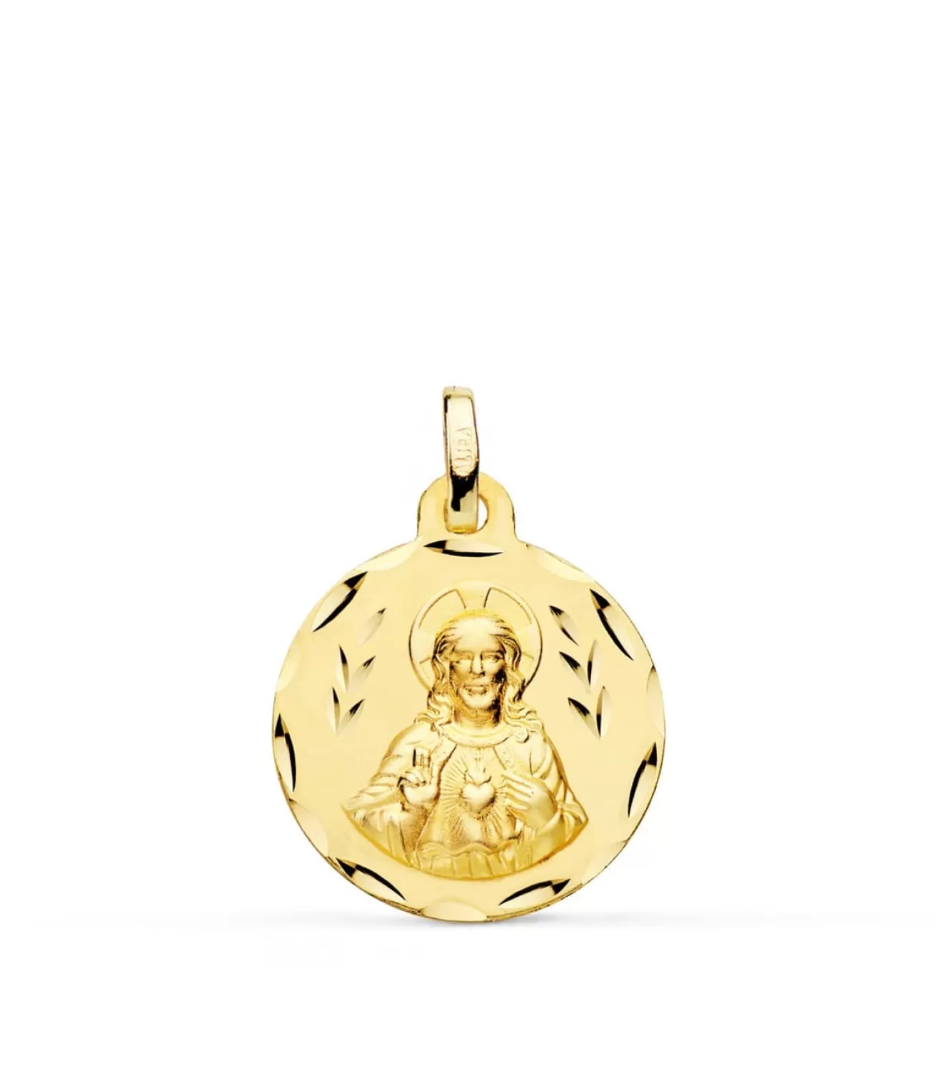 V. Carmen Y C. Jesus Oro 18K Escapulario Tallado 18Mm<Alda Joyeros Fashion