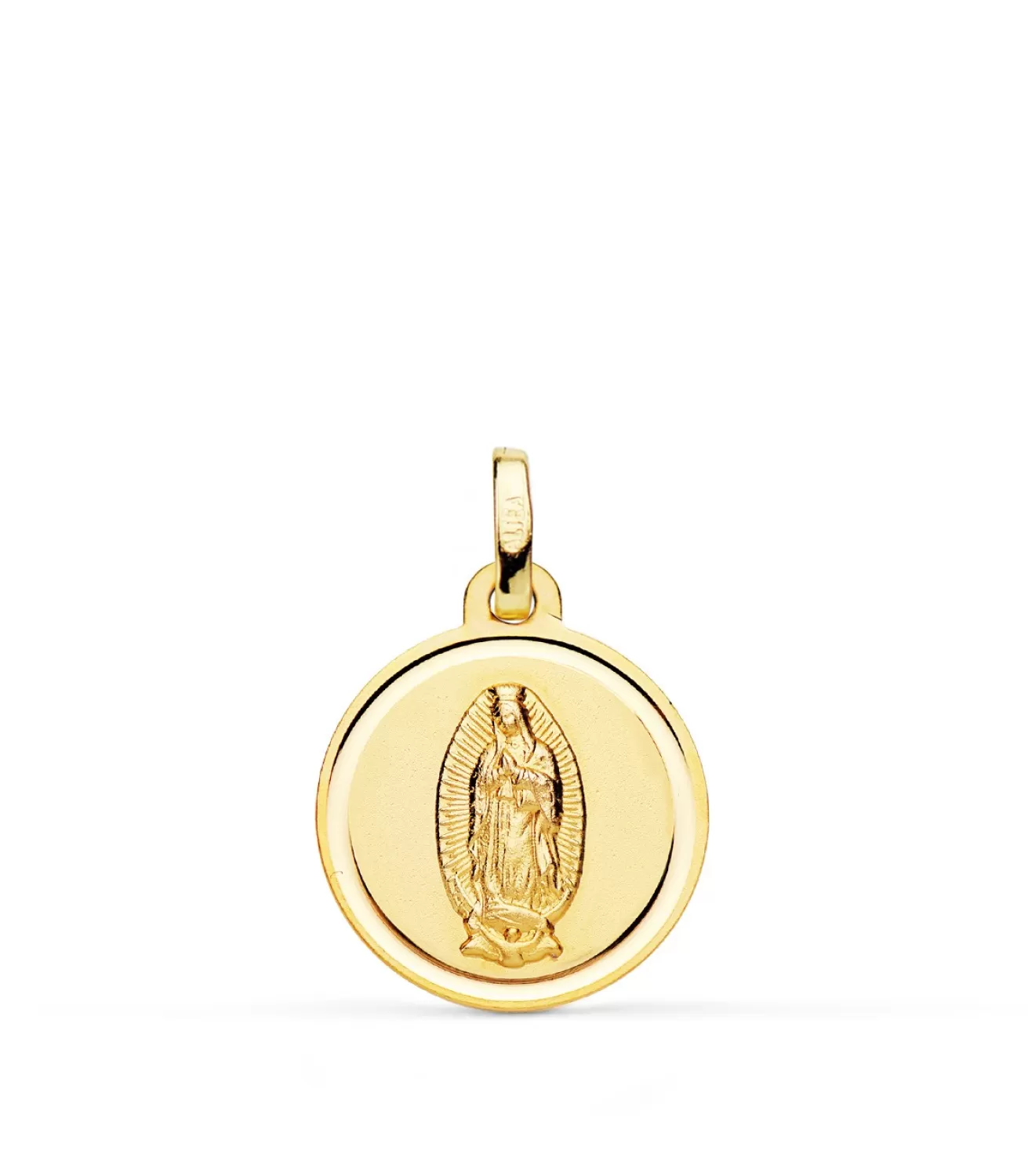 Virgen De Guadalupe Mexico Oro 18 K 16 Mm Bisel<Alda Joyeros Best Sale